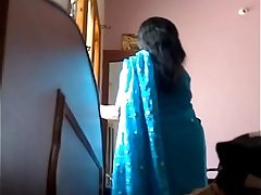 My mother Padmavathi changing clothes